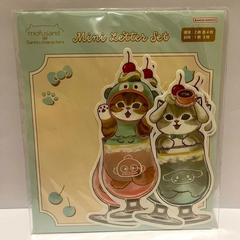 Mofusand Sanrio Die Cut Mini Letter Set